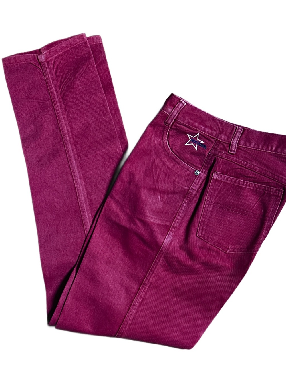 Rockies ~ Women’s 7 (28/34) ~ Vintage ~ Western/ Cowgirl ~ Burgundy ~ Denim Jean